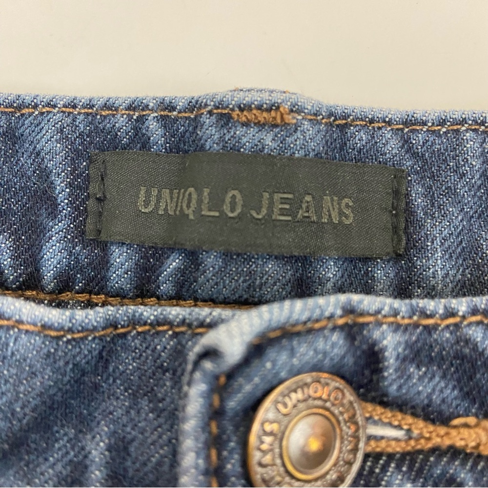 UNIQLO Wide Straight High Rise Jean Shorts Women’s Size 27” - Picture 3 of 6